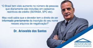 COMUNICAÇÃO ANTES DA NEGATIVAÇÃO EM CADASTRO RESTRITIVO DE CRÉDITO